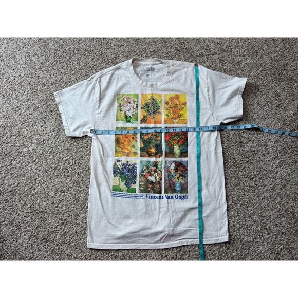 VINCENT VAN GOGH Flower Paintings Art T-Shirt, size Large, Pierce Archive - Picture 3 of 6